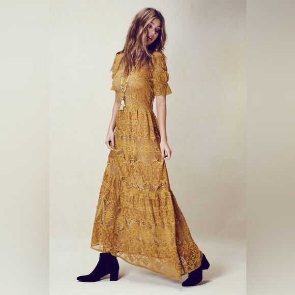 For Love & Lemons Sienna Maxi Dress - Picture 1 of 7
